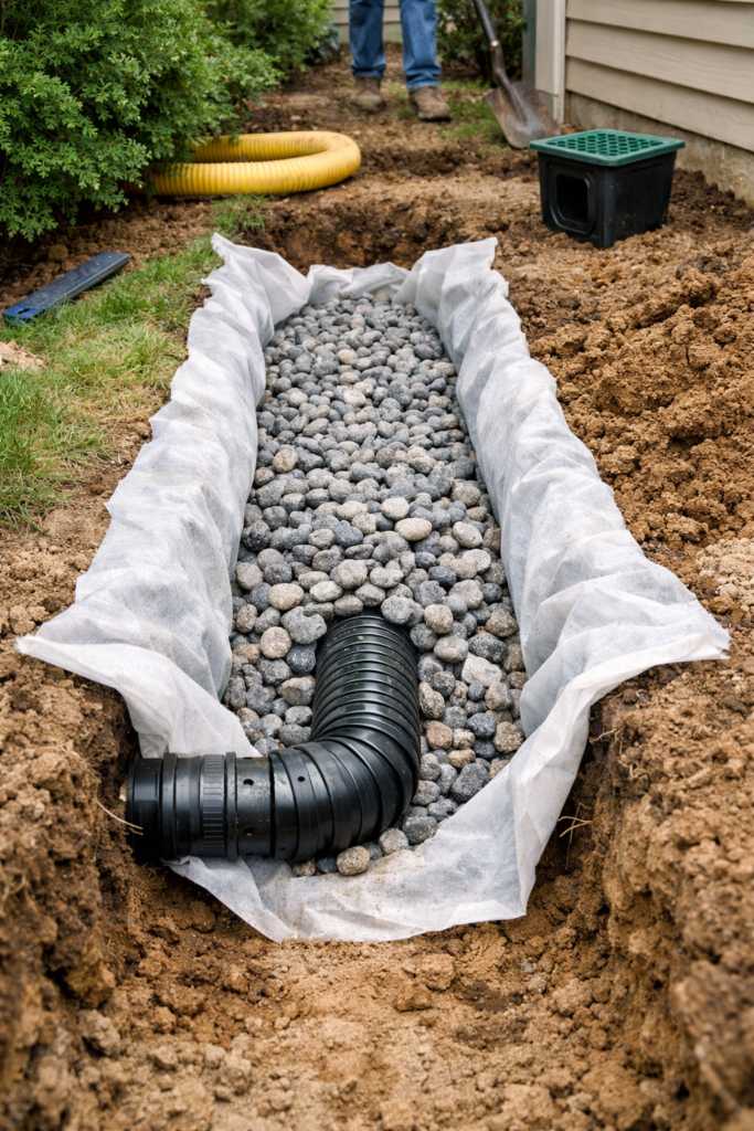 French Drain Installation